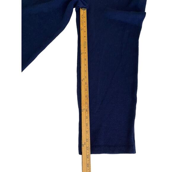 St. John Basics Women's Elastic Waist navy blue knit Pant Size 8 - Picture 3 of 4